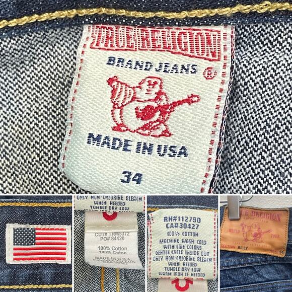 True Religion Billy Bootcut Jeans Men’s Size 34 - Picture 7 of 11